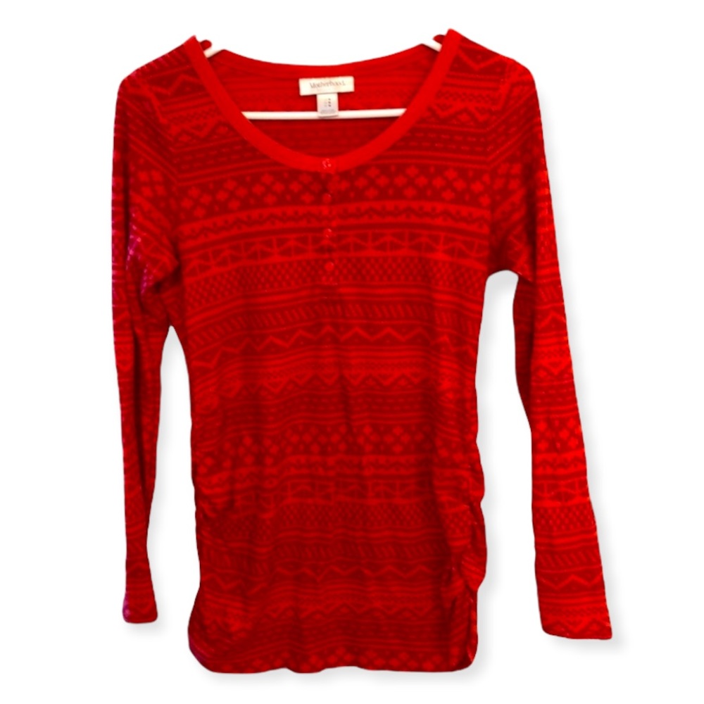 Motherhood Maternity Thermal Henley Top